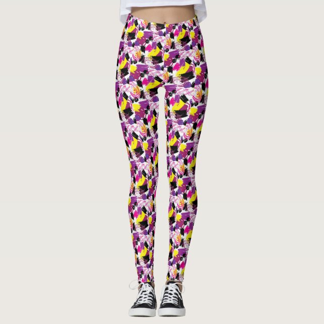 Retro 80-talsestetik leggings (Framsida)