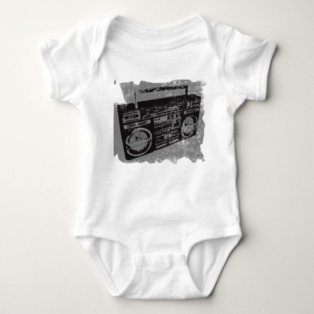 RETRO 80'S 90'S BOOM BOX TEE SHIRT (Framsida)