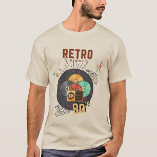 Retro 80s/90s Music CD Cover Design T Shirt