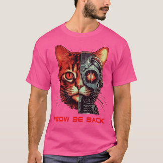 Retro 80s 90s Robot Cat Gifts Pun Funny Cat 1 T Shirt