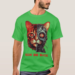 Retro 80s 90s Robot Cat Gifts Pun Funny Cat 1 T Shirt