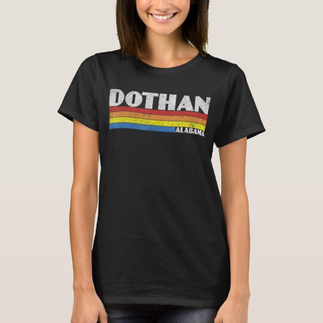 Retro 80s Alabama AL Souvenir Dothan T Shirt (Framsida)