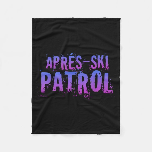 Retro 80s Apres Ski Patrol Vintage Fleecefilt (Framsidan)