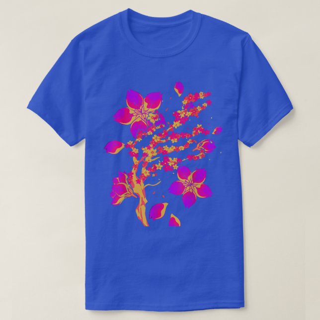 Retro 80s Art Japan Flower Sakura Vaporwave Cherry T Shirt (Design framsida)