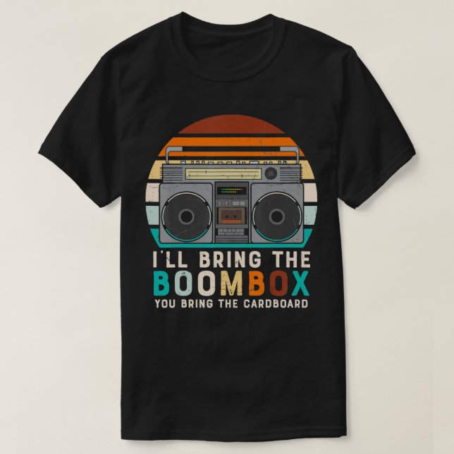 Retro 80's Boom Bo Break Dancing Graphic T Shirt (Design framsida)