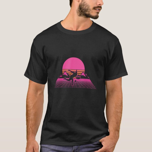 Retro 80s Bowling Bowling Player Bowlareare spelar T Shirt (Framsida)