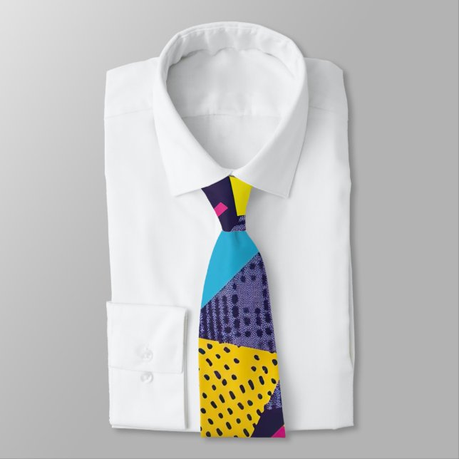 Retro 80s Custom Tie – Elegant Fashion Slips (Bunden)