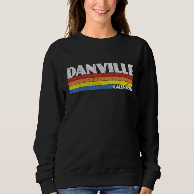 Retro 80s Danville California CA Souvenir T Shirt (Framsida)