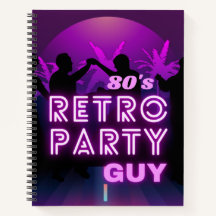 Retro 80s Disco Dance Party Neon Lila Funky