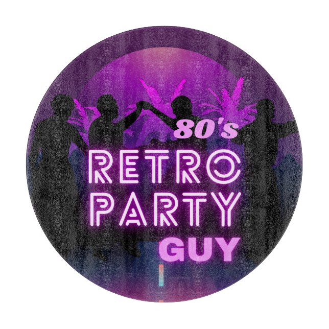Retro 80s Disco Dance Party Neon Lila Funky (Framsidan)