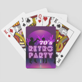 Retro 80s Disco Dance Party Neon Lila Funky Casinokort