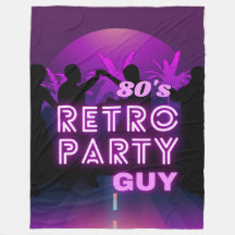 Retro 80s Disco Dance Party Neon Lila Funky
