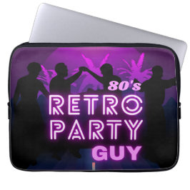 Retro 80s Disco Dance Party Neon Lila Funky Laptop Fodral