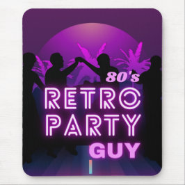 Retro 80s Disco Dance Party Neon Lila Funky Musmatta