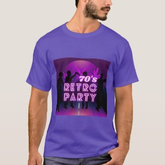 Retro 80s Disco Dance Party Neon Lila Funky T Shirt