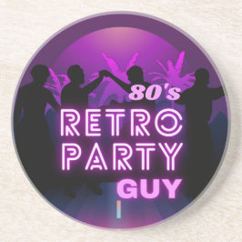 Retro 80s Disco Dance Party Neon Lila Funky Underlägg