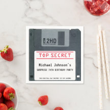 Retro 80s-diskett - topphemlig 70:e Födelsedagsfes