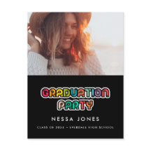 Retro 80s färgfoto för studentfest