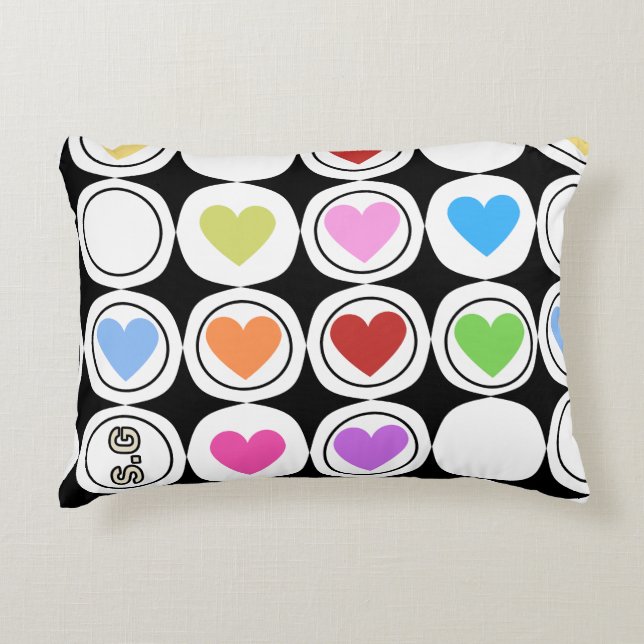 Retro 80s fetstilta geometrikare markerad ljusstar prydnadskudde (Framsidan)