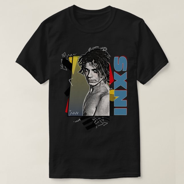 Retro 80s-formaterad INXS T Shirt (Design framsida)