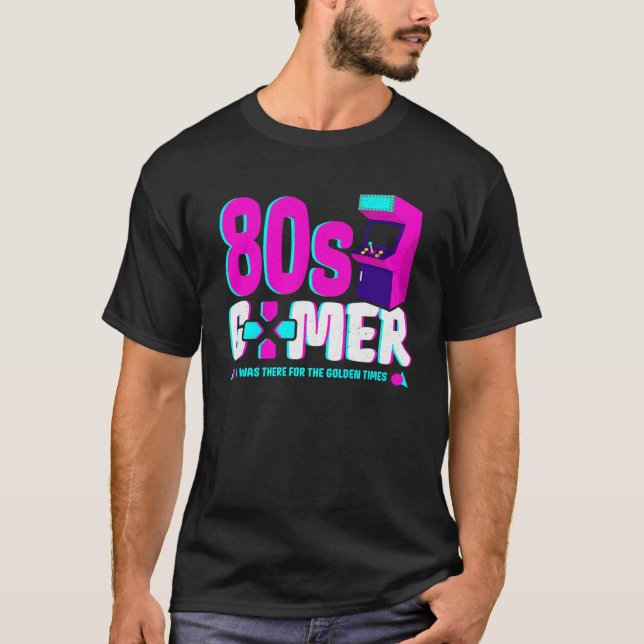 Retro 80s Gamer Arcade OG Gamer Nostalgia Old Ga T Shirt (Framsida)