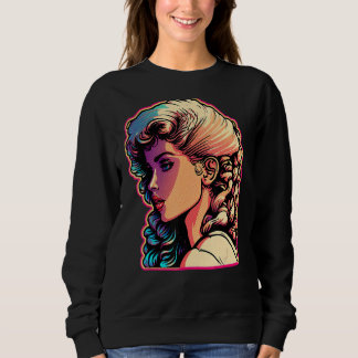 Retro 80's Girl with Big Hair Matching Party Outfi T Shirt