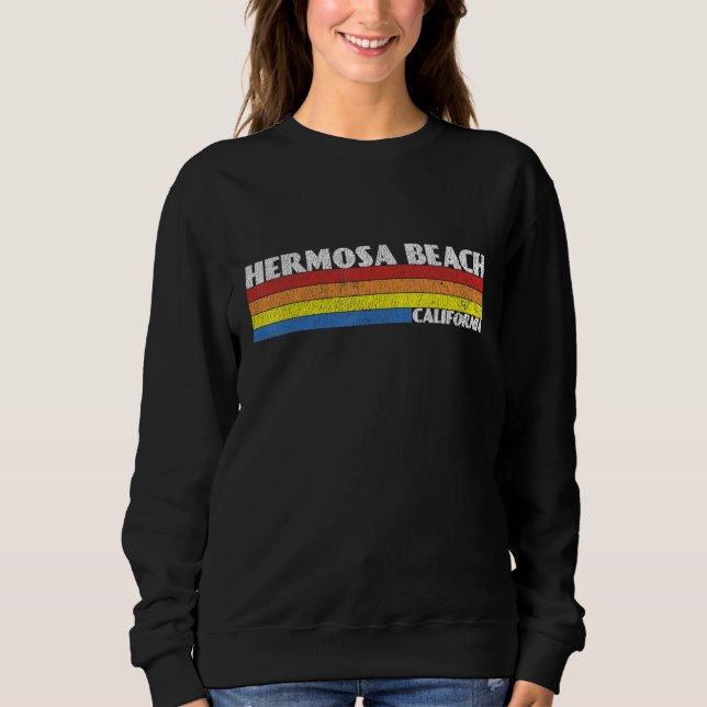Retro 80s Hermosa Beach California CA Souvenir T Shirt (Framsida)