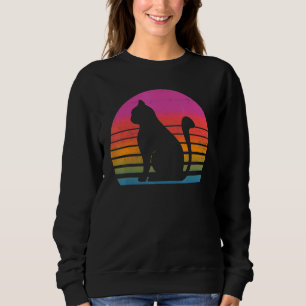 Retro 80s-katt t shirt