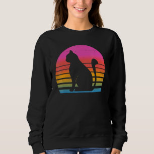 Retro 80s-katt t shirt