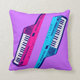 Retro 80s Keytar Synthesizer Kudde