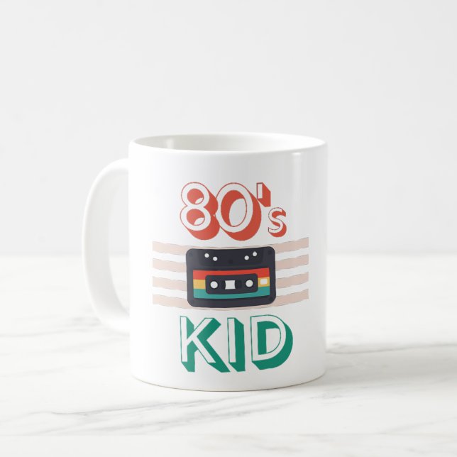 RETRO 80'S KID - CASSETTE ÄLSKARE KAFFEMUGG (Framsida vänster)