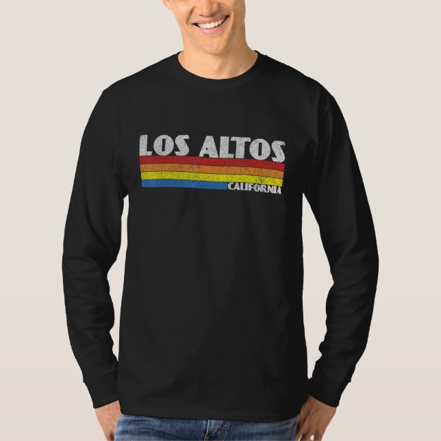 Retro 80s Los Altos California CA Souvenir T Shirt (Framsida)