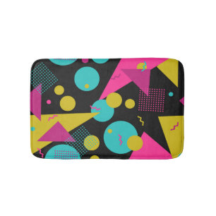 Retro 80s Memphis Geometric Design Badrumsmatta