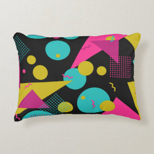 Retro 80s Memphis Geometric Design Prydnadskudde