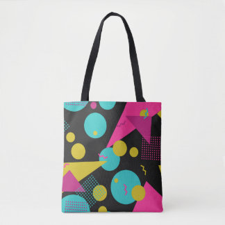 Retro 80s Memphis Geometric Design Tygkasse