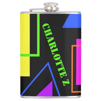 RETRO 80s MODE NEON FLUORO BOLD GEOMETRIC PRINT Fickplunta