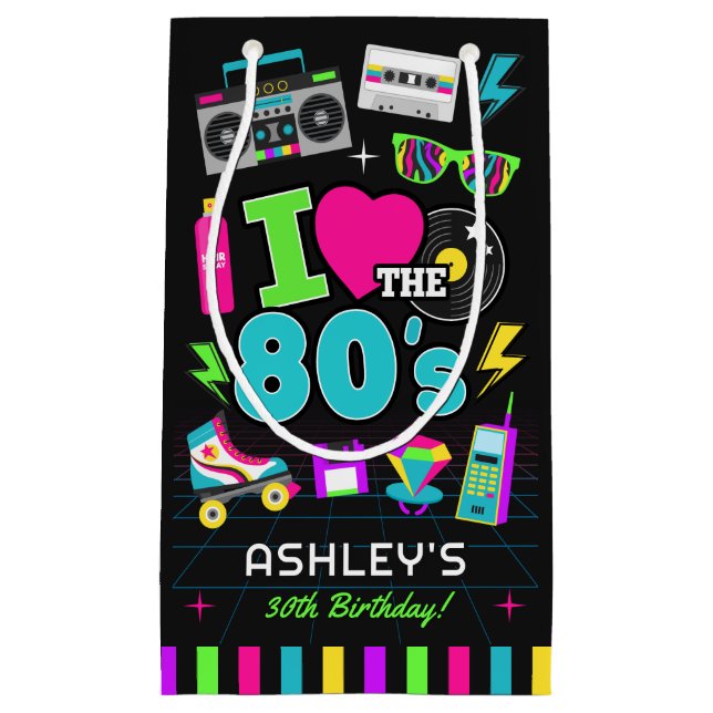 Retro 80s Neon Cassette Birthday (Framsidan)