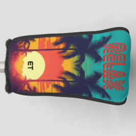 Retro 80s 'RELAX' Tropical Sunset Putter