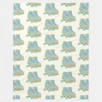 Retro 80s Roller Skates Mönster Pastel Skater 90s
