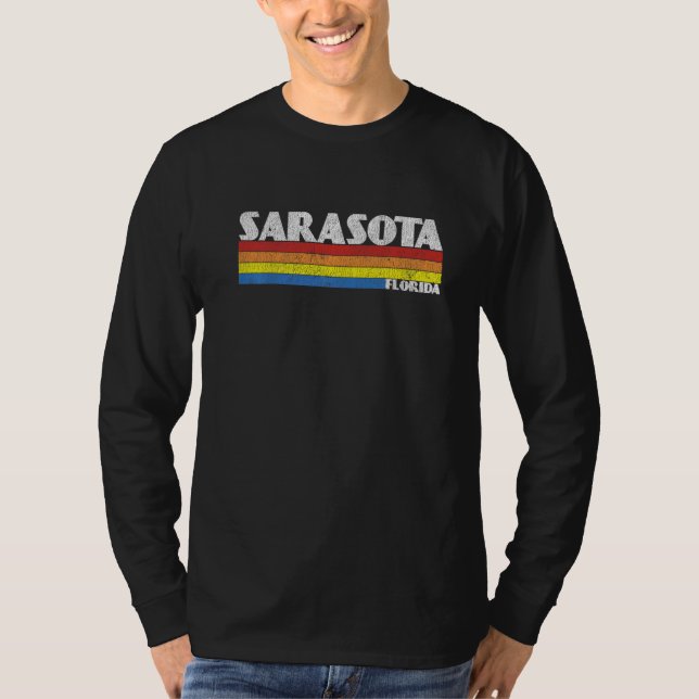 Retro 80s Sarasota Florida FL Souvenir   T Shirt (Framsida)
