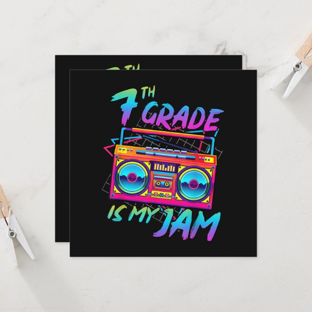 Retro 80s Sjunde Klass Är Min Grej Tillbaka Till S (Fram/Back In Situ)