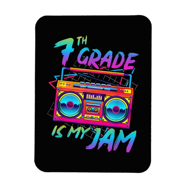 Retro 80s Sjunde Klass Är Min Grej Tillbaka Till S Magnet (Vertikal)