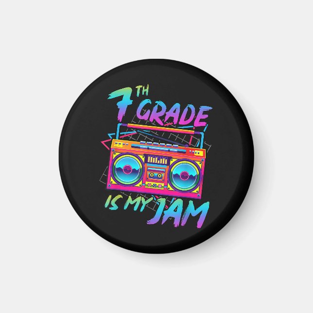 Retro 80s Sjunde Klass Är Min Grej Tillbaka Till S Magnet (Framsidan)