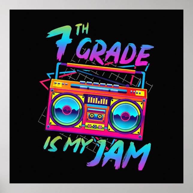Retro 80s Sjunde Klass Är Min Grej Tillbaka Till S Poster (Framsidan)