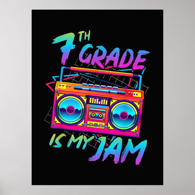 Retro 80s Sjunde Klass Är Min Grej Tillbaka Till S Poster (Framsidan)