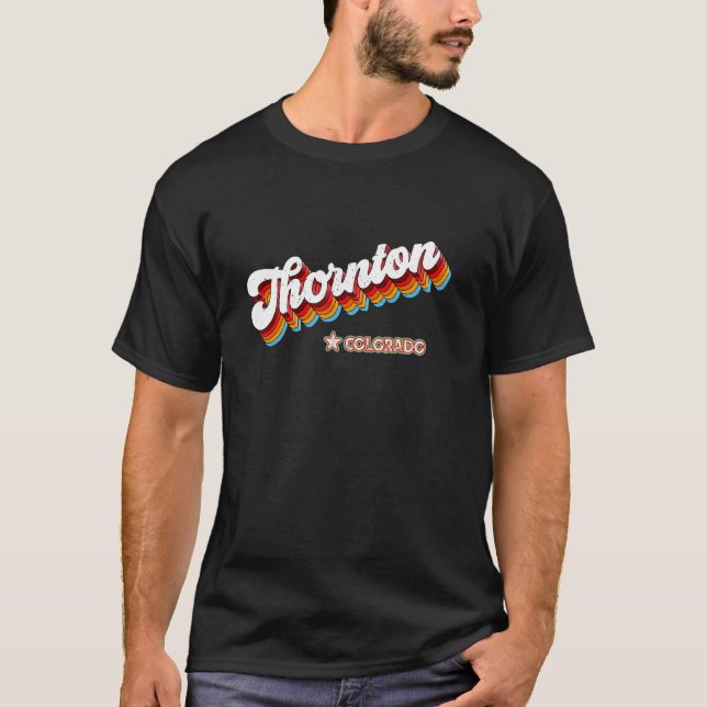 Retro 80s Thornton Colorado Co T Shirt (Framsida)