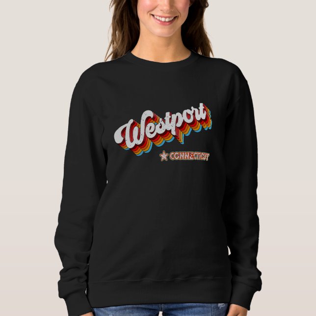 Retro 80s Westport Connecticut Ct T Shirt (Framsida)