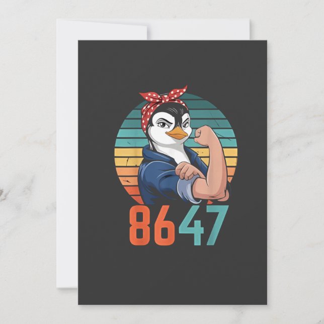 Retro 8647 Är det 2028, ändå antitrumpepenguin Meddelande (Framsida)
