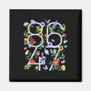 Retro 8647 Subtle Trump 86 47 Blommigt Boho Stil Magnet