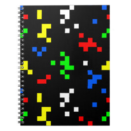 Retro 8-bitars grafikmönster för tv-spel anteckningsbok